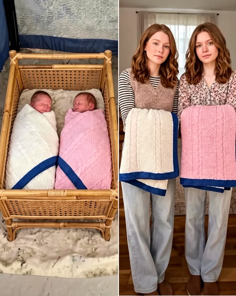 Близначки с кърпи на плажа